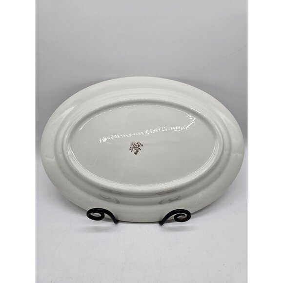 Vintage Embassy USA Thanksgiving Tom Turkey Oval Platter Fall Holidays Pilgrim - Picture 3 of 8